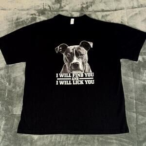 Pro Dada I Will Find You Graphic T-Shirt Men's XL Black Short Sleeve Dog Mom Dad